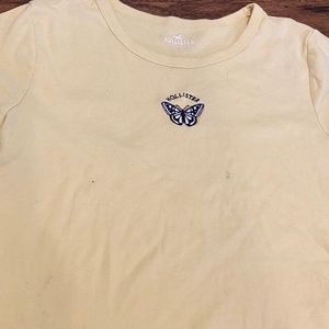 HOLLISTER short sleeve yellow butterfly tee